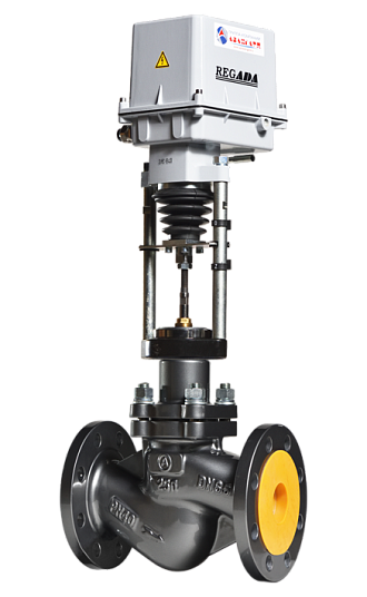 Клапан регулирующий стальной 25с947нж DN150 PN1,6/2,5/4,0 с электроприводом
