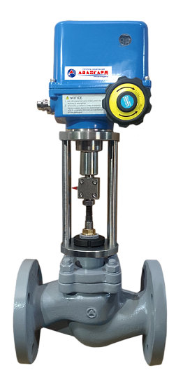 Клапан регулирующий стальной 25с947нж DN150 PN1,6/2,5/4,0 с электроприводом